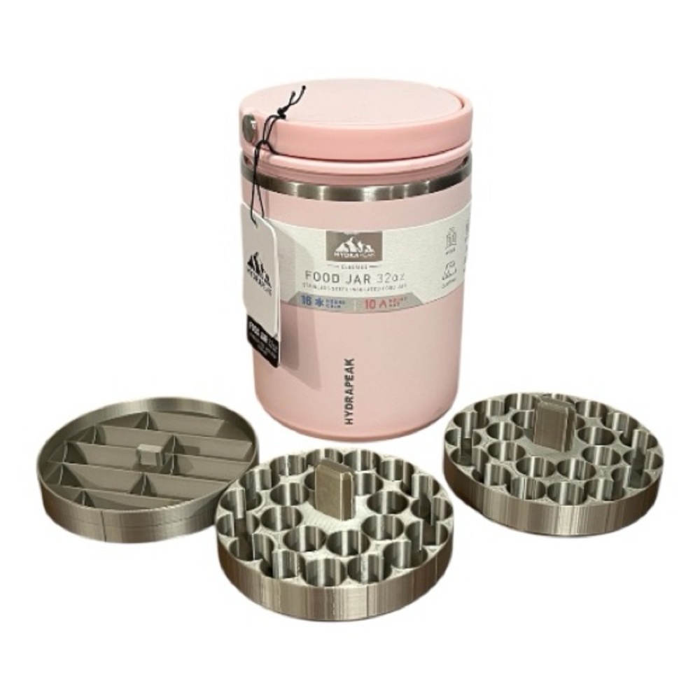 Hydro Flask Limited Edition Blossom Pink 32oz Food Jar with 3x3ml vial holder 54